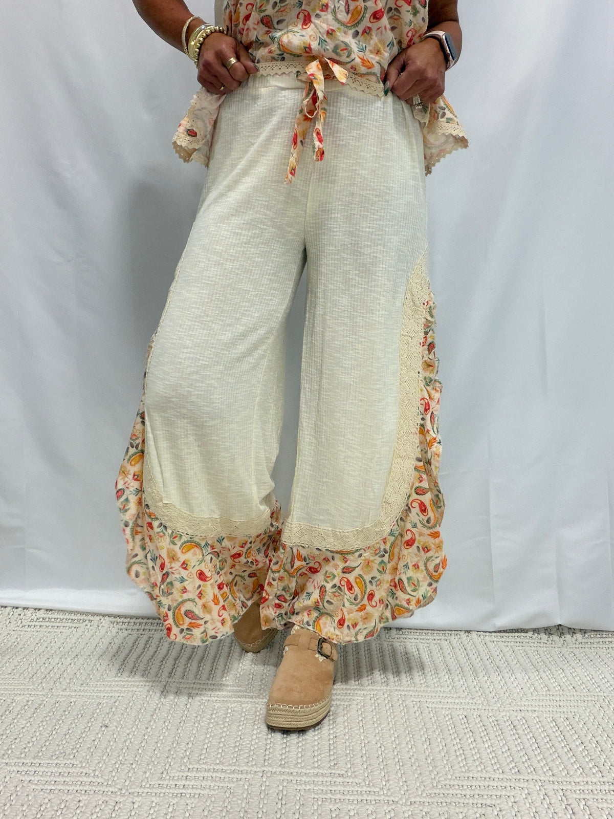 POL Home Sweet Harmony Floral Ruffle Pants In 3 Colors