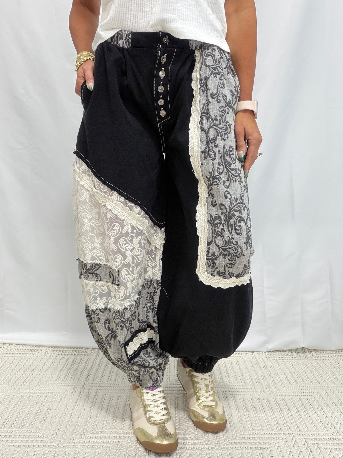 POL You Make Me Forget Crochet Accent Bottoms In 2 Colors