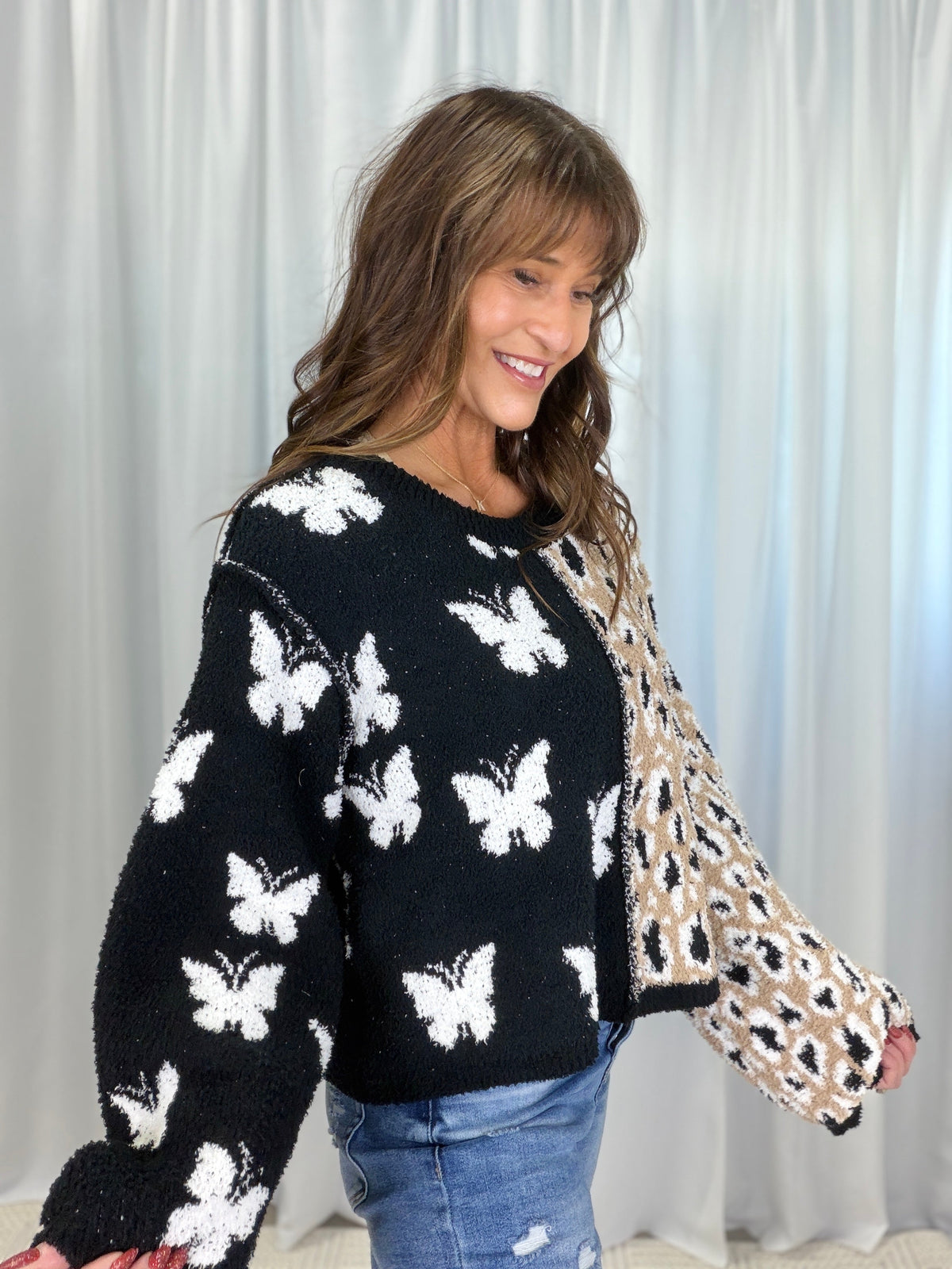 POL Wildly Sweet Long Sleeve Sweater In Black *Final Sale*