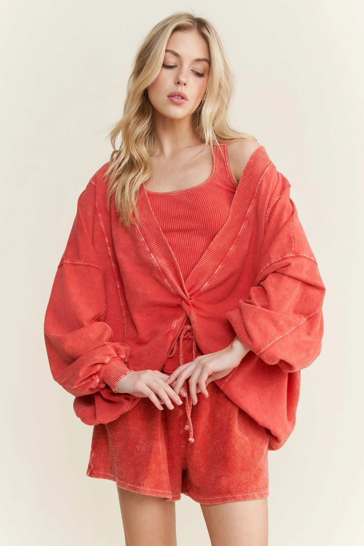 Follow Along Reversible Top In Red *Final Sale*