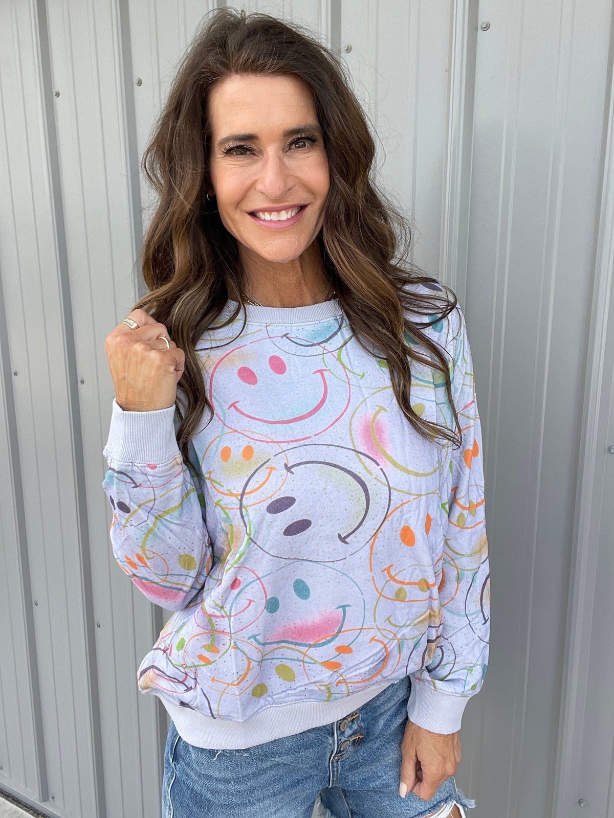 Happy Go Lucky Pullover In 4 Colors: Ivory, Lilac, Black, Pink