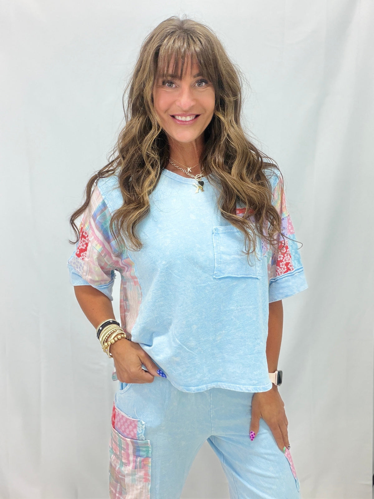 Soft Blooms Half Sleeve Top In 4 Colors