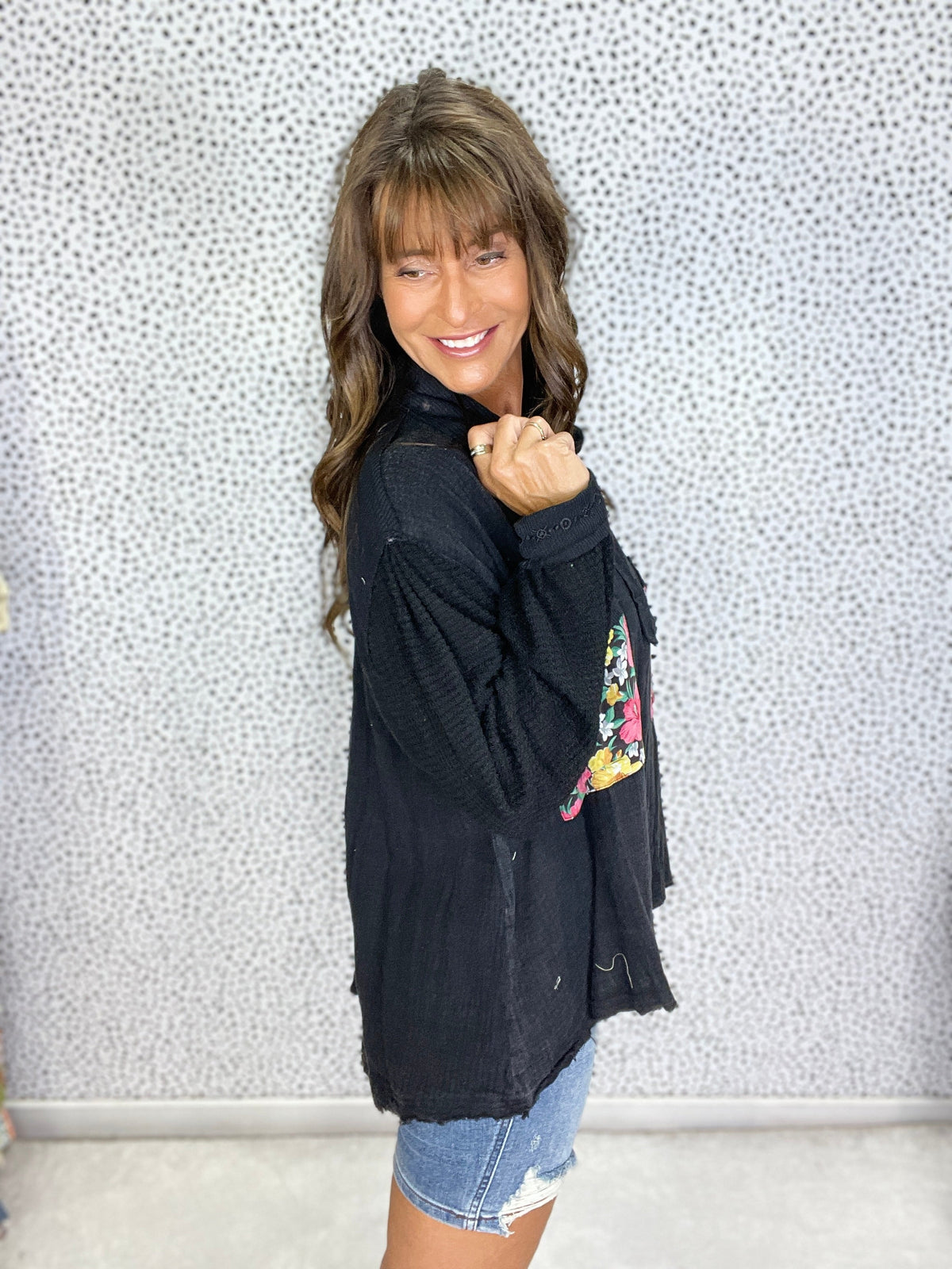 Pol Balloon Sleeve Relaxed Fit Top