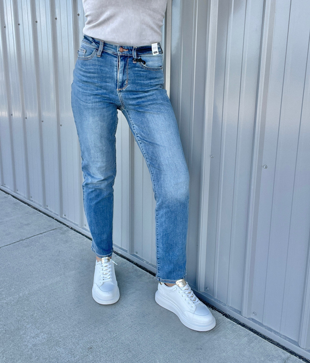Judy Blue Non Distressded Kennedy Straight Leg Jeans 602