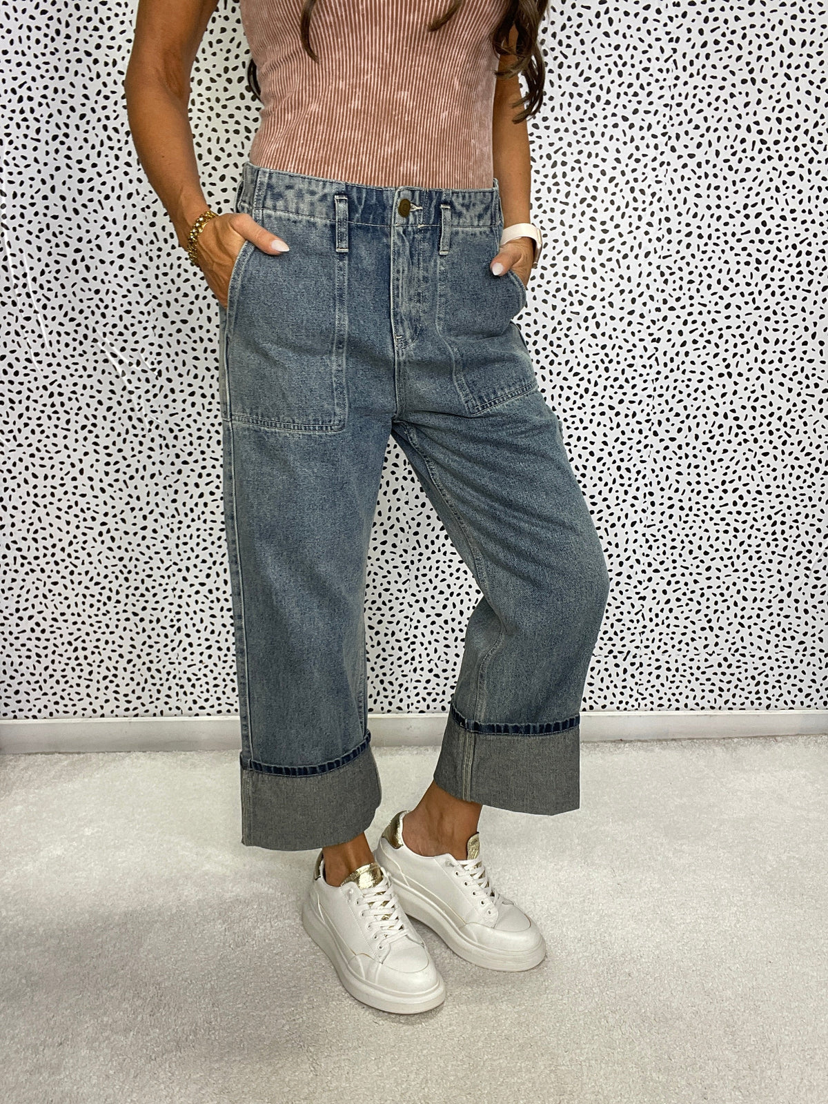 Oli & Hali Weekend Cuff Jeans In Vintage