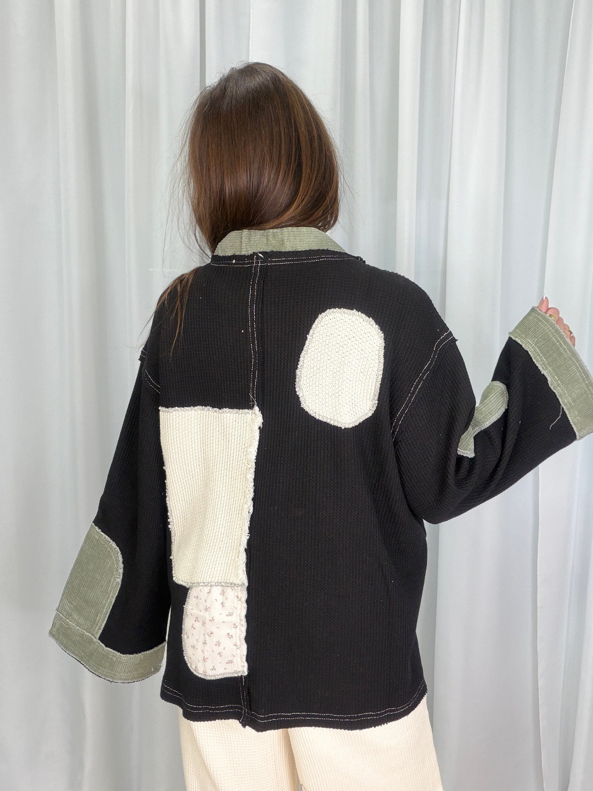 Pol Patch Detail Cardigan In 2 Colors