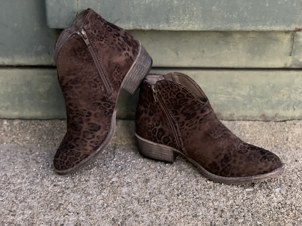 Divine Taupe Animal Print Booties *Final Sale*