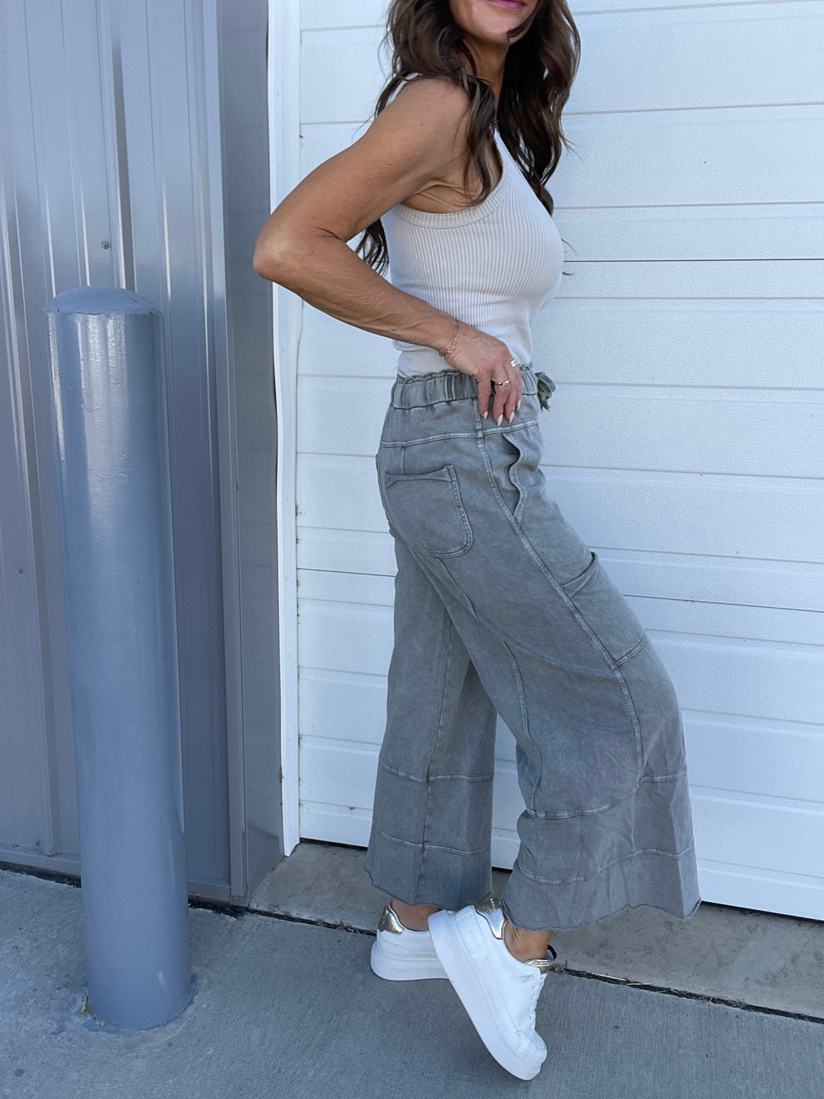 Get Going Mineral Washed Knit Crop Pants In 11 Colors *Final Sale*