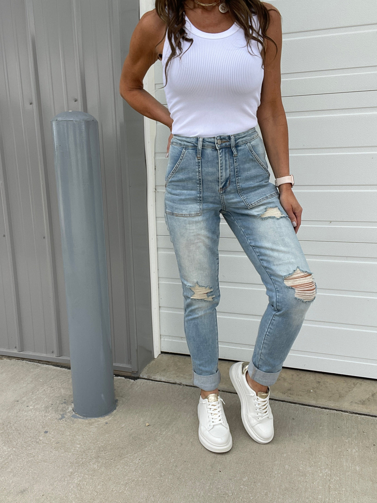 Judy Blue Gillian Boyfriend Distressed Jogger Jean 825 *Final Sale*