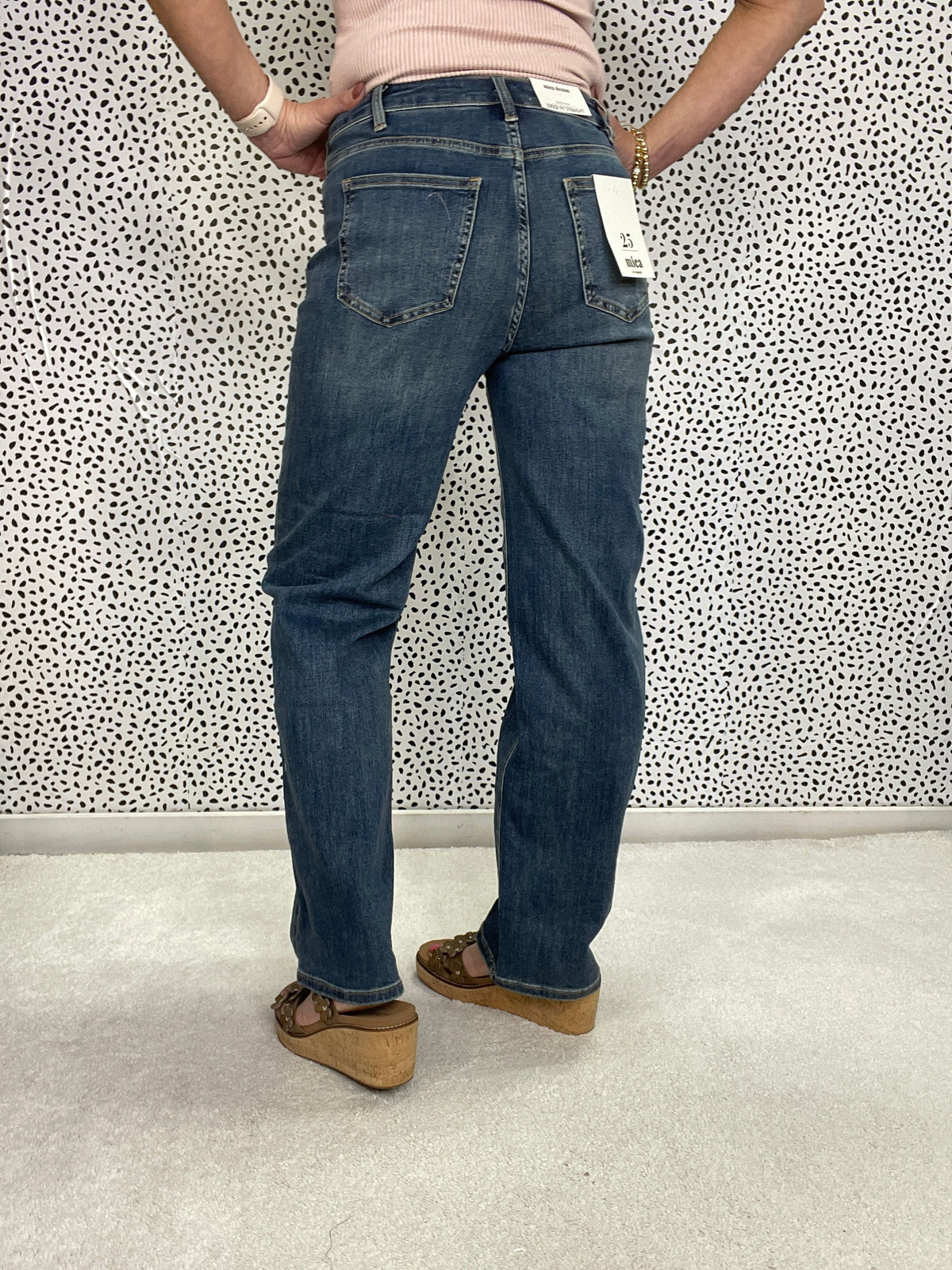 Mica Alexa Super High Straight Leg Loose Fit Jeans 214 In Blue