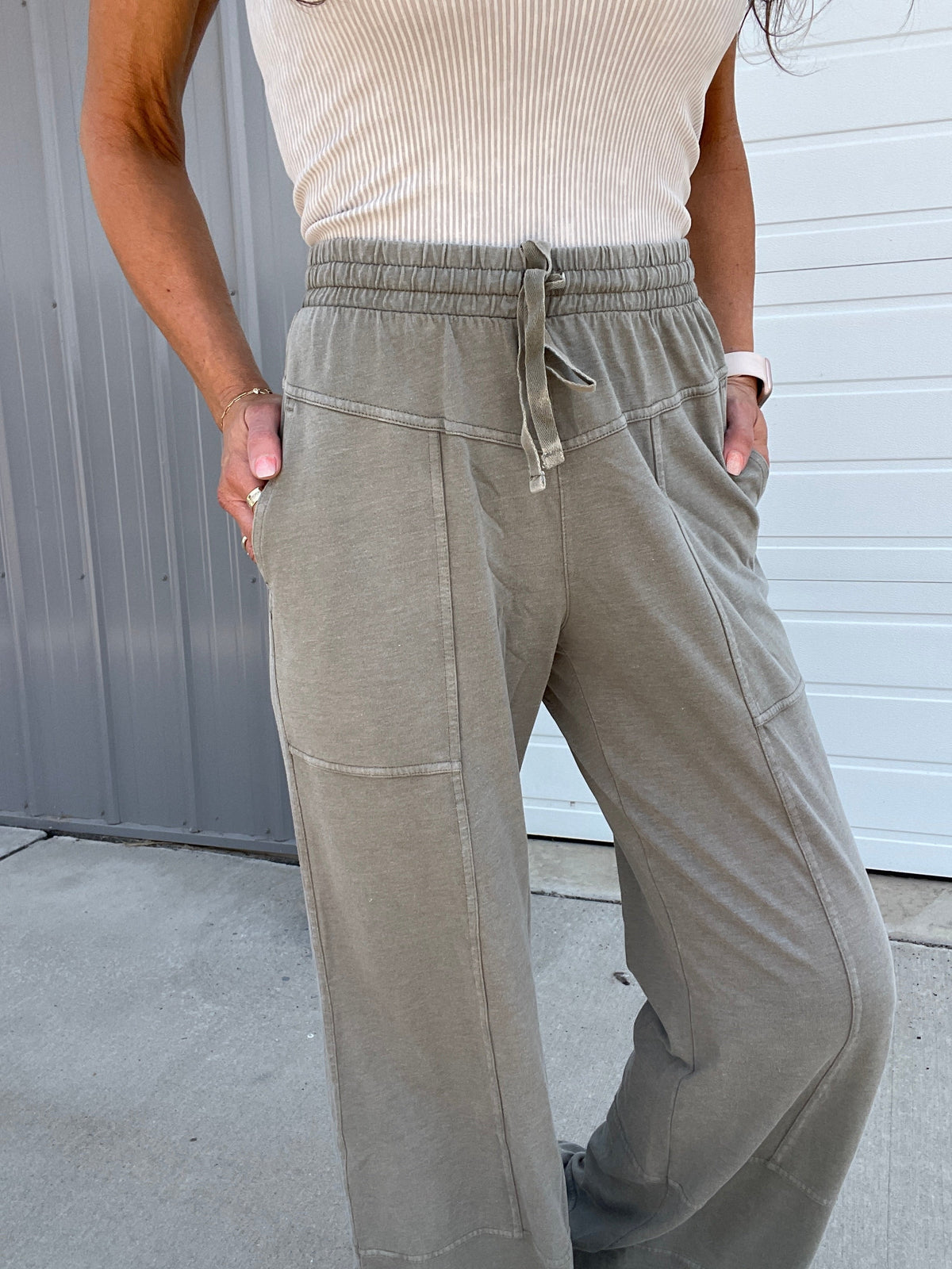 The Great Getaway Relaxed Mineral Washed Stretch Cotton Pants