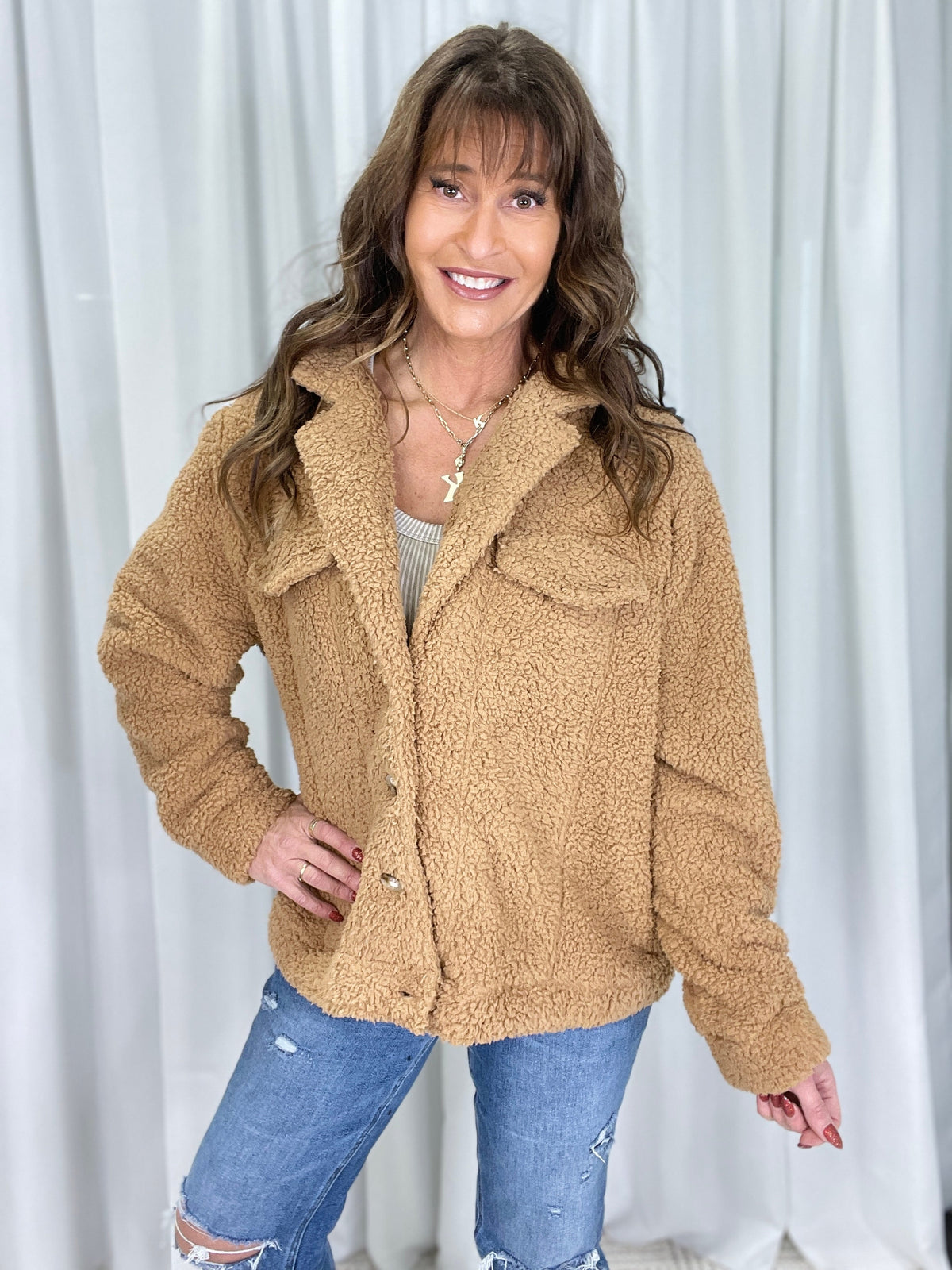 Cozy Sherpa Jacket in 2 Colors *Final Sale*