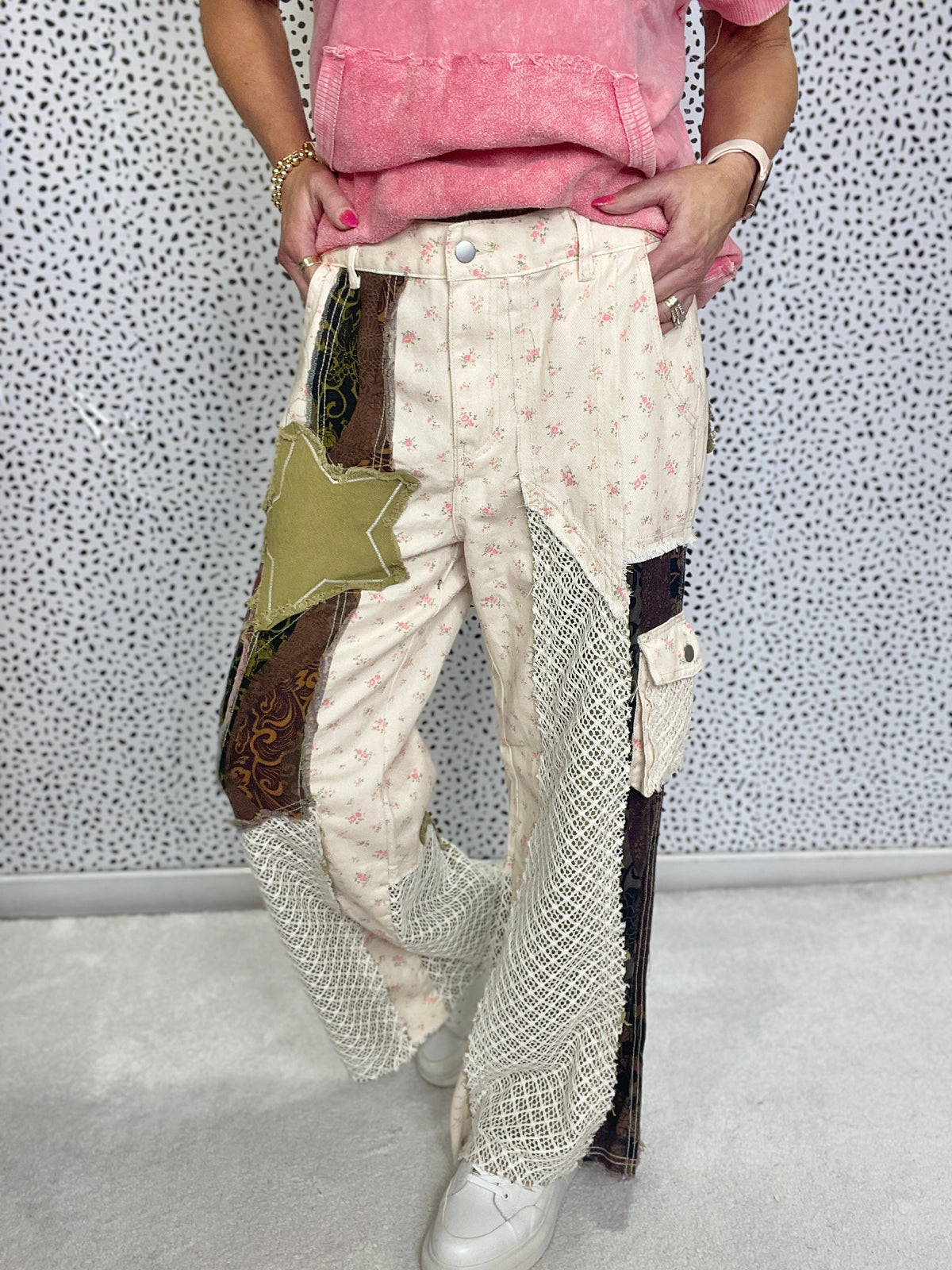 POL Planning Ahead Relaxed Fit Printed Twill Pants In Multi Pattern in 2 Colors *Final Sale*