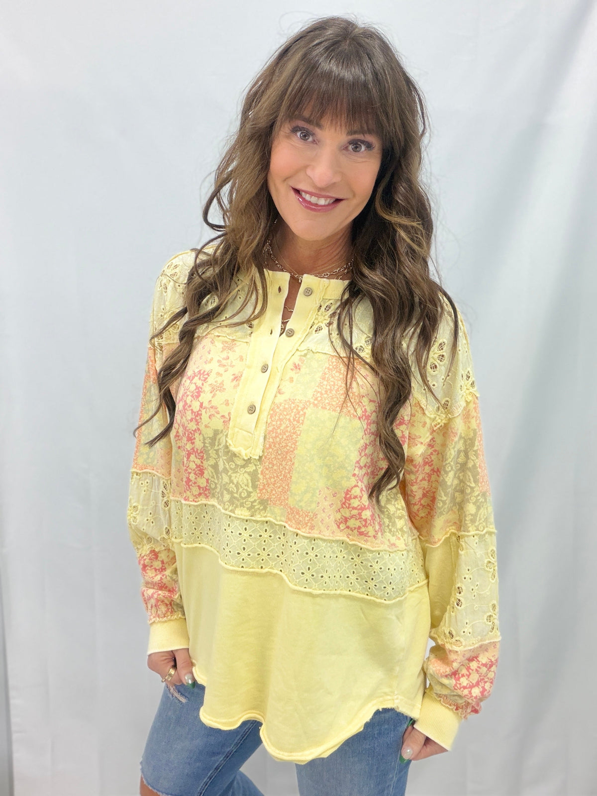Wildflower Whisper Patch Top In 4 Colors