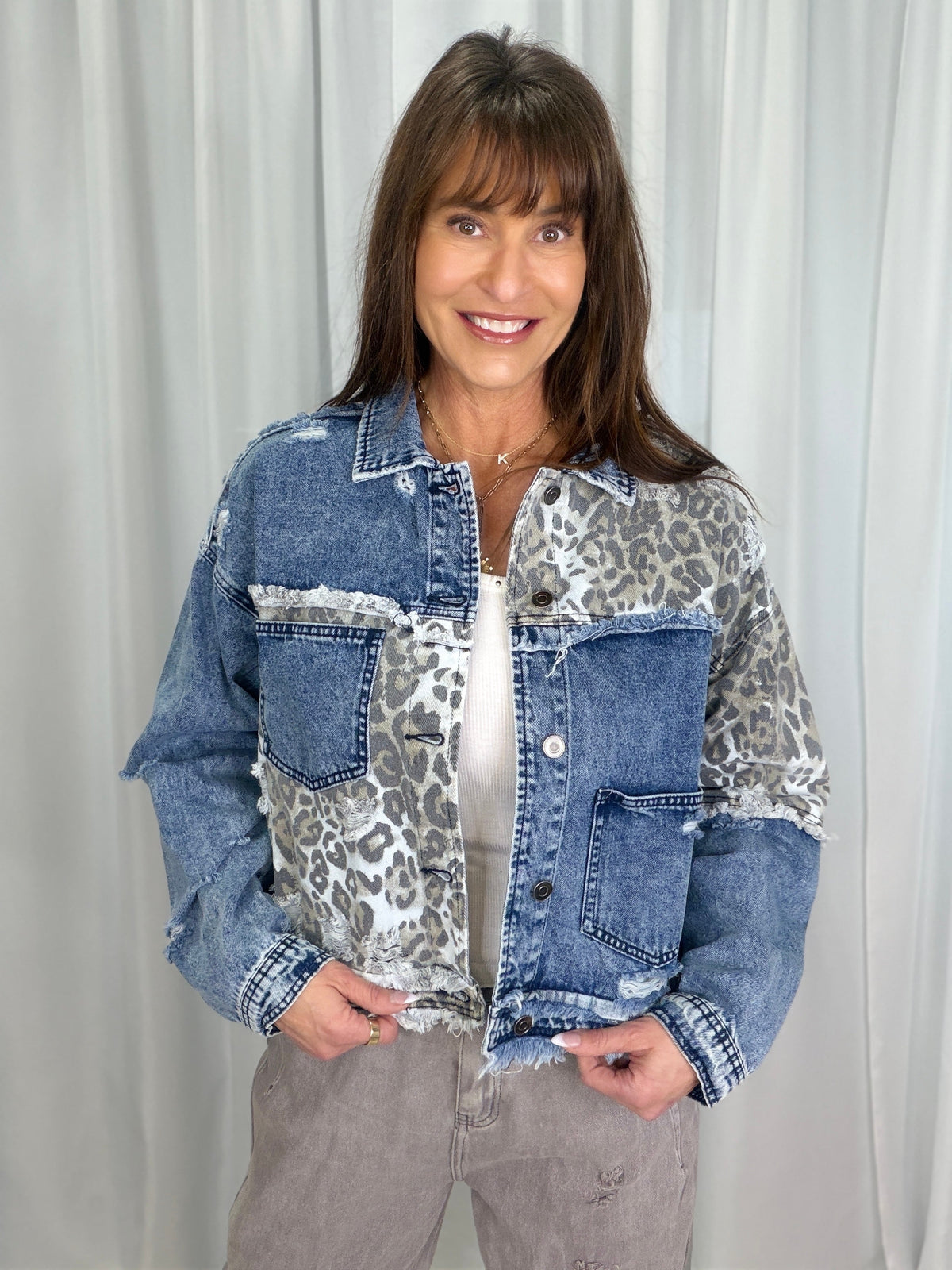 Oli & Hali Wild Side Denim Jacket In Denim