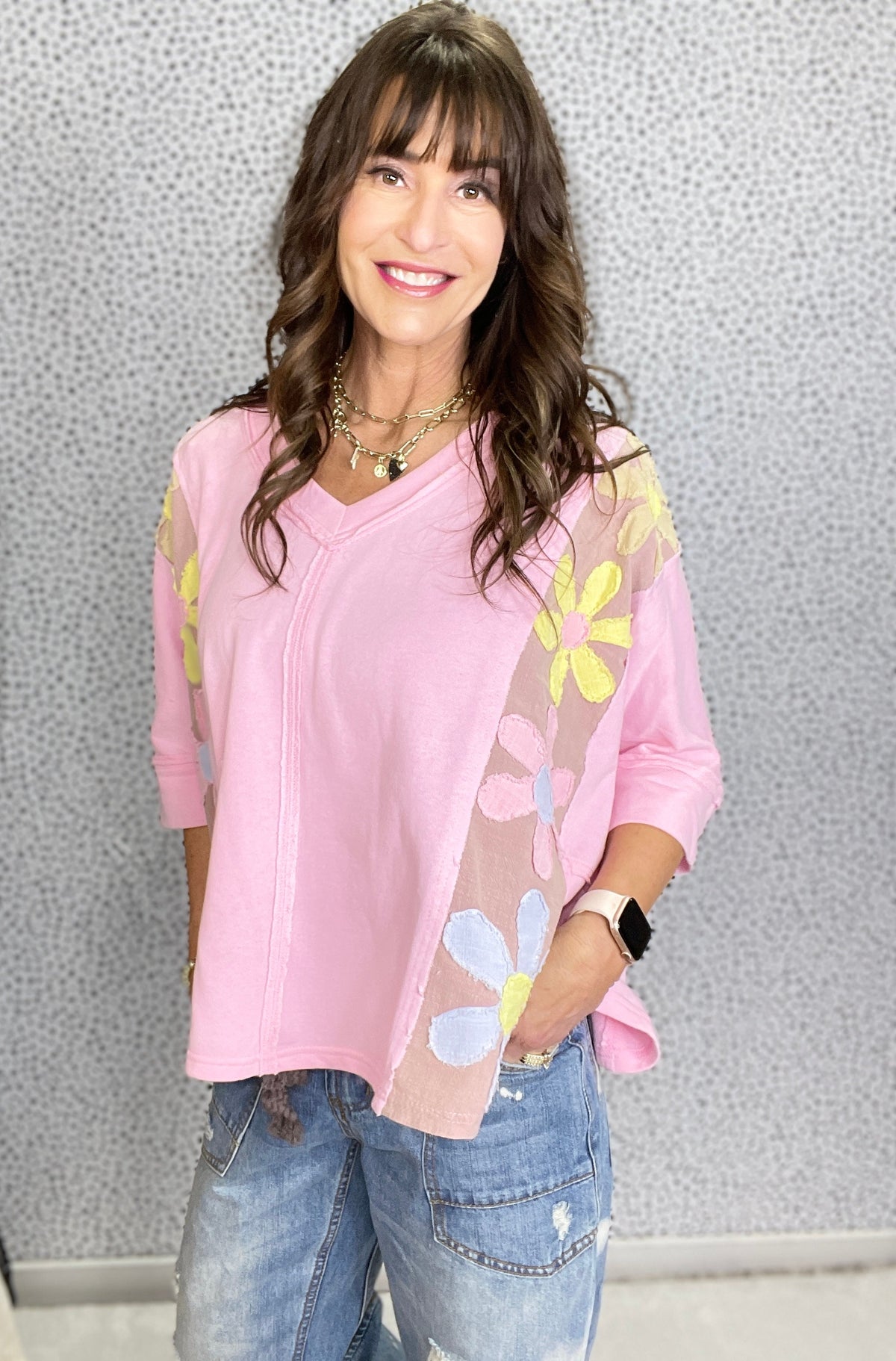 Daisy Daydream Flower Patch Mineral Washed Top In 4 Colors