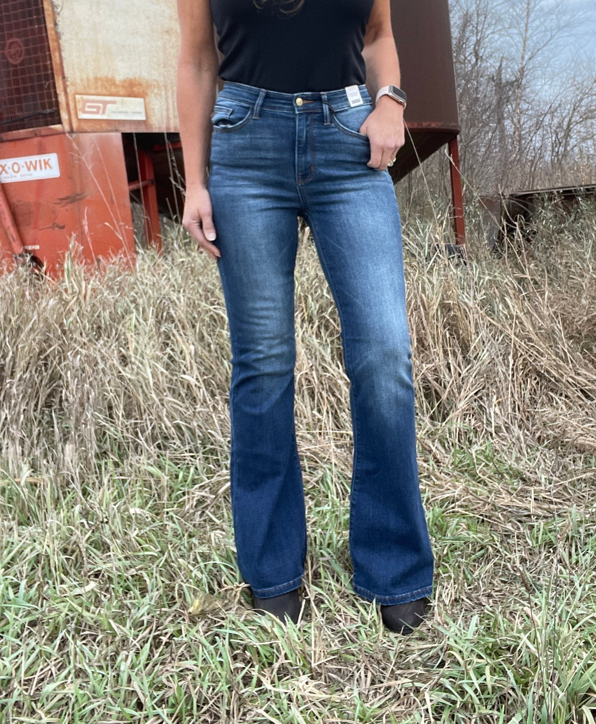 Judy Blue Cammie High Rise Classic Flare Jeans 591