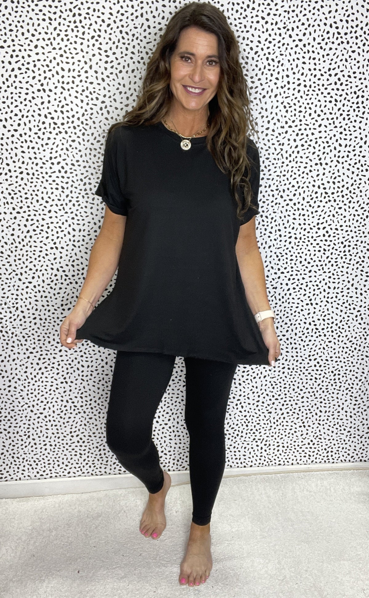 Going To Be Buttery Soft Round Neck Short Sleeve Lounge Set *Final Sale*