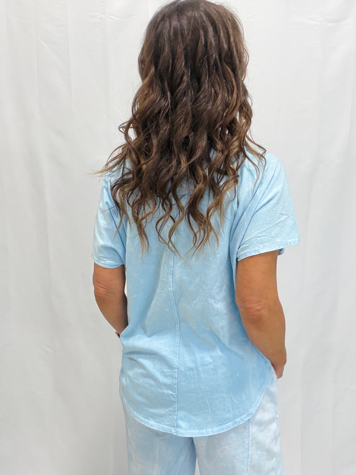 So Effortless V-Neck Button Detail Top In 4 Colors