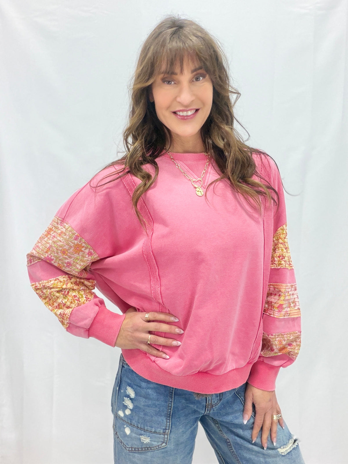 Get Back Up Washed Terry Top In 2 Colors
