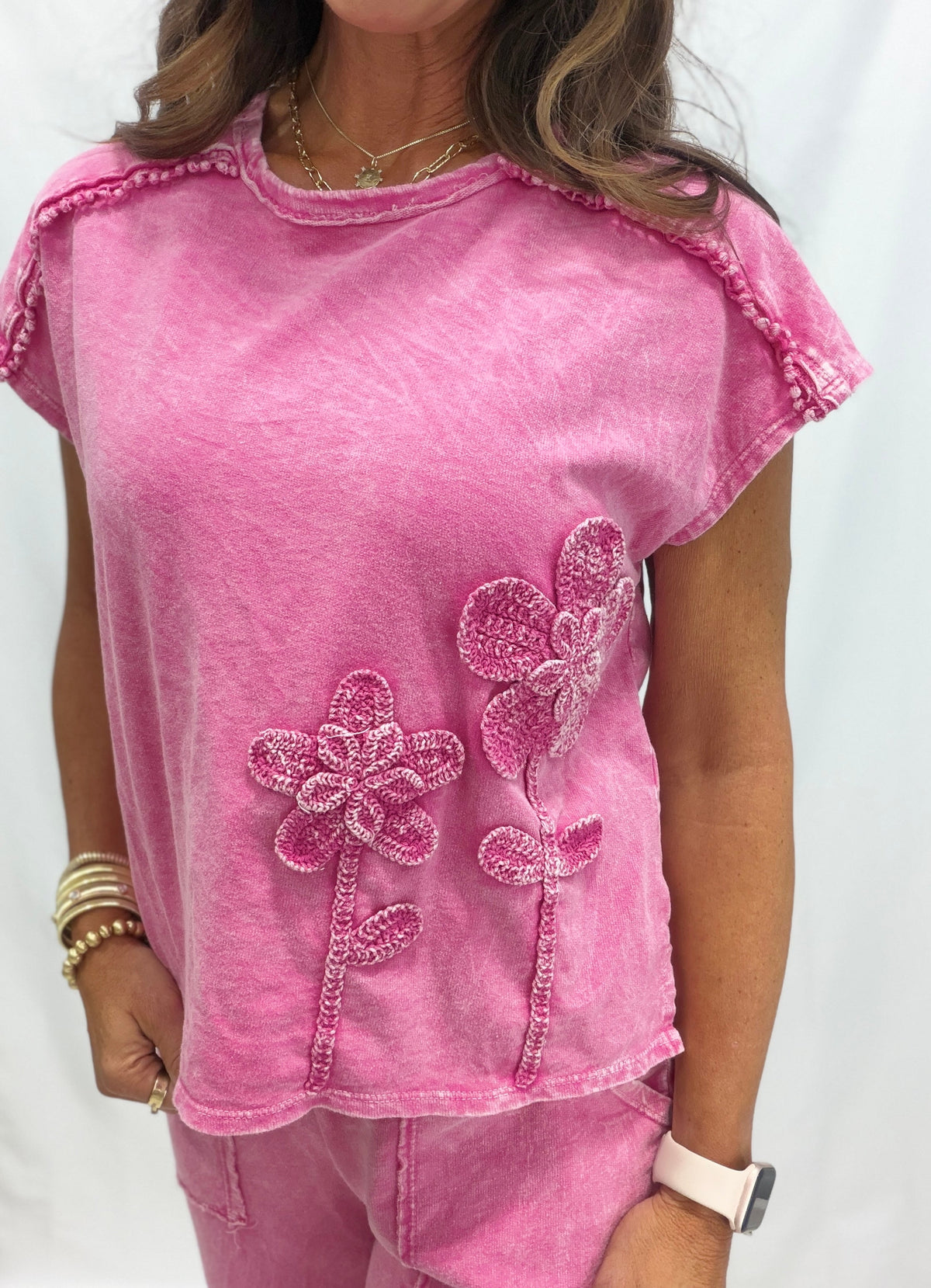 Petal Pop Mineral Washed Top in 3 Colors