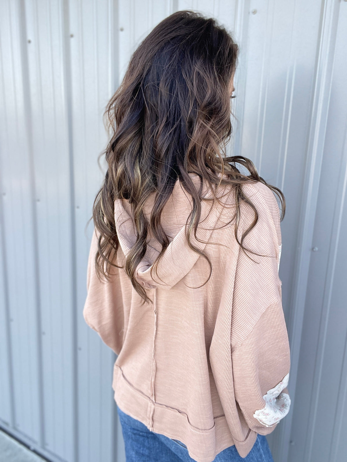 POL Peaceful Journey Long Sleeve Knit Hoodie Top In 3 Colors: Cream, Mocha, Pink *Final Sale*