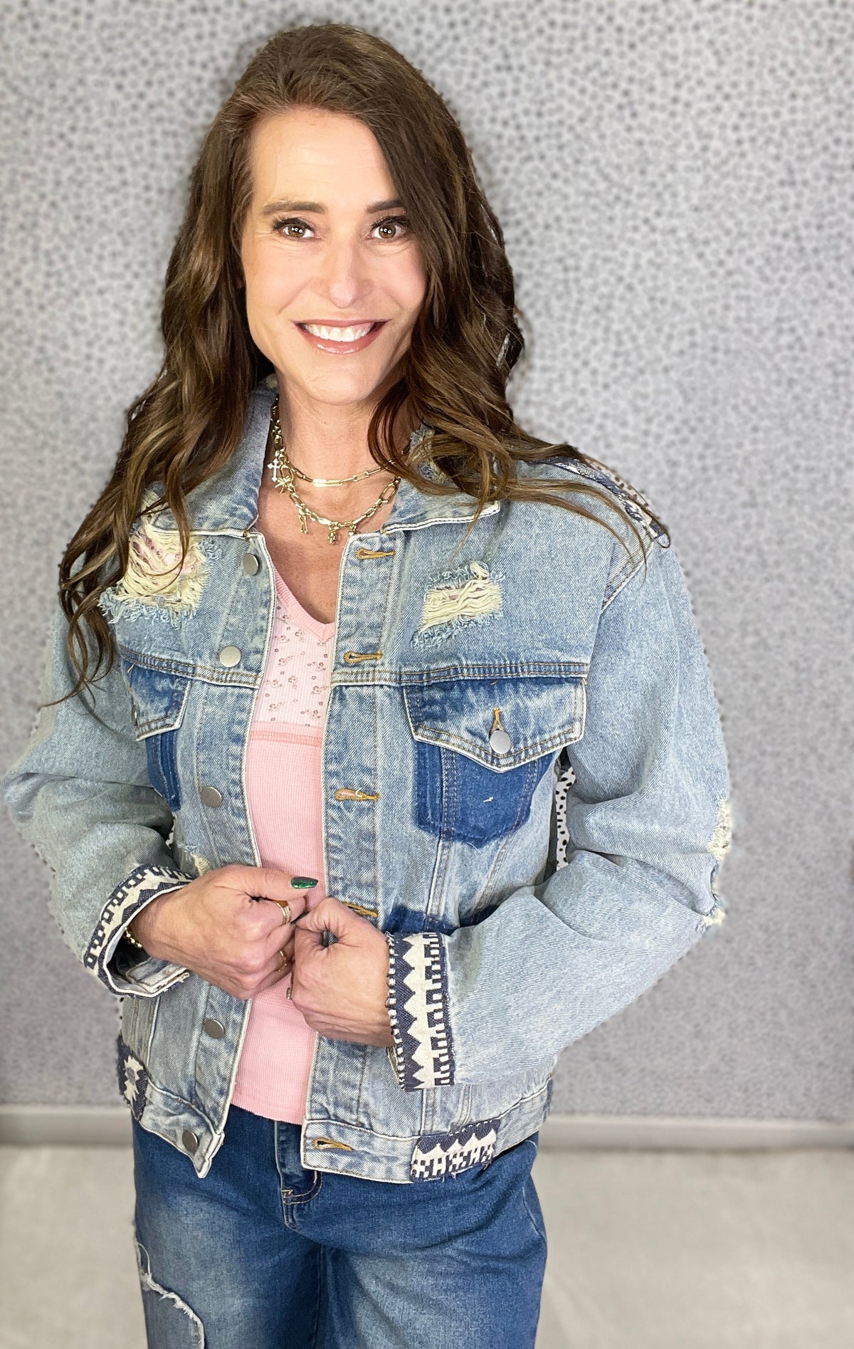 POL Running Through My Head Distressed Jacket In Denim *Final Sale*