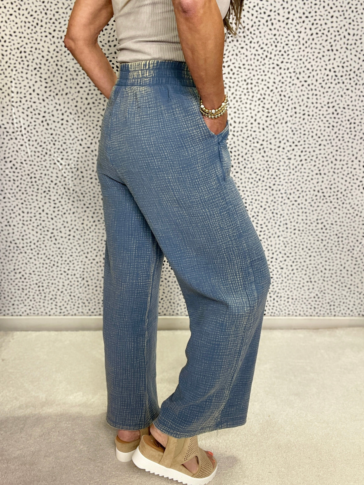 Prime Time Easy Fit Gauze Pants In 3 Colors *Final Sale*