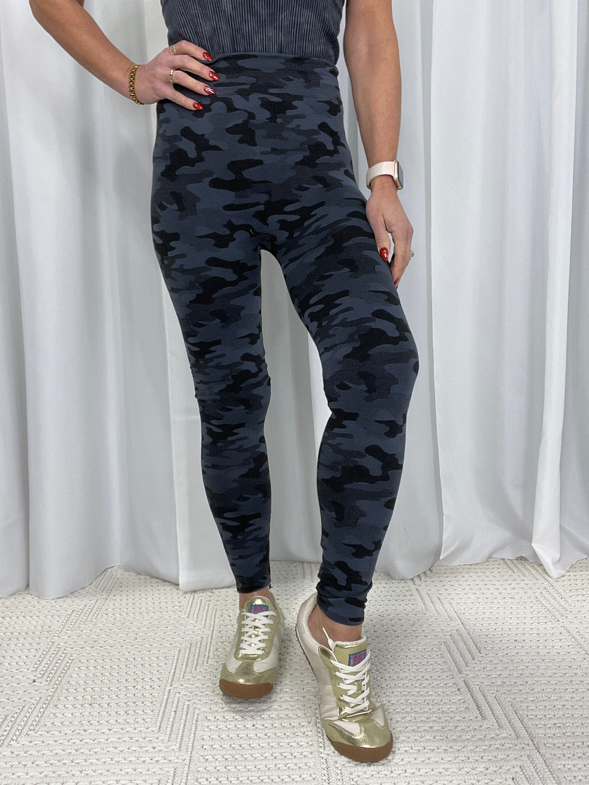 Staying In Comfort Patterned Fleece Lined Leggings In 2 Colors *Final Sale*