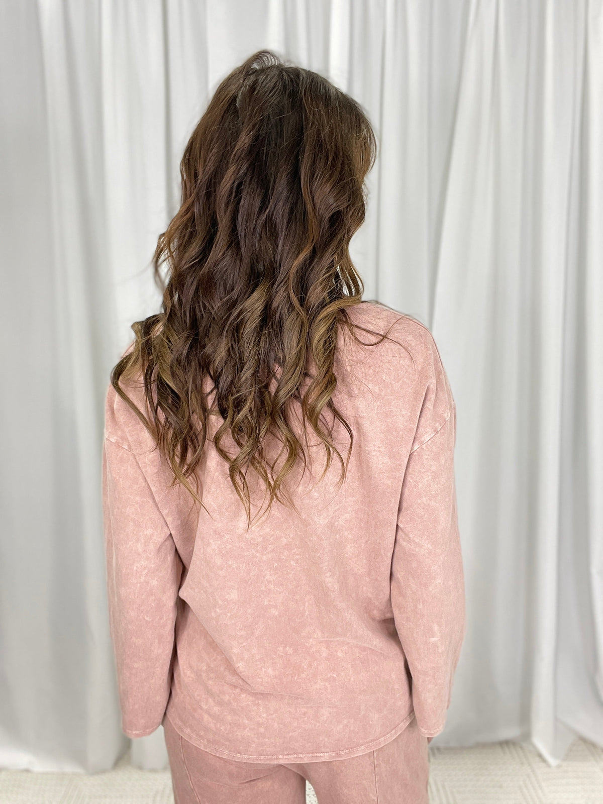 Down The Line V-Neck Long Sleeve Top In 11 Colors