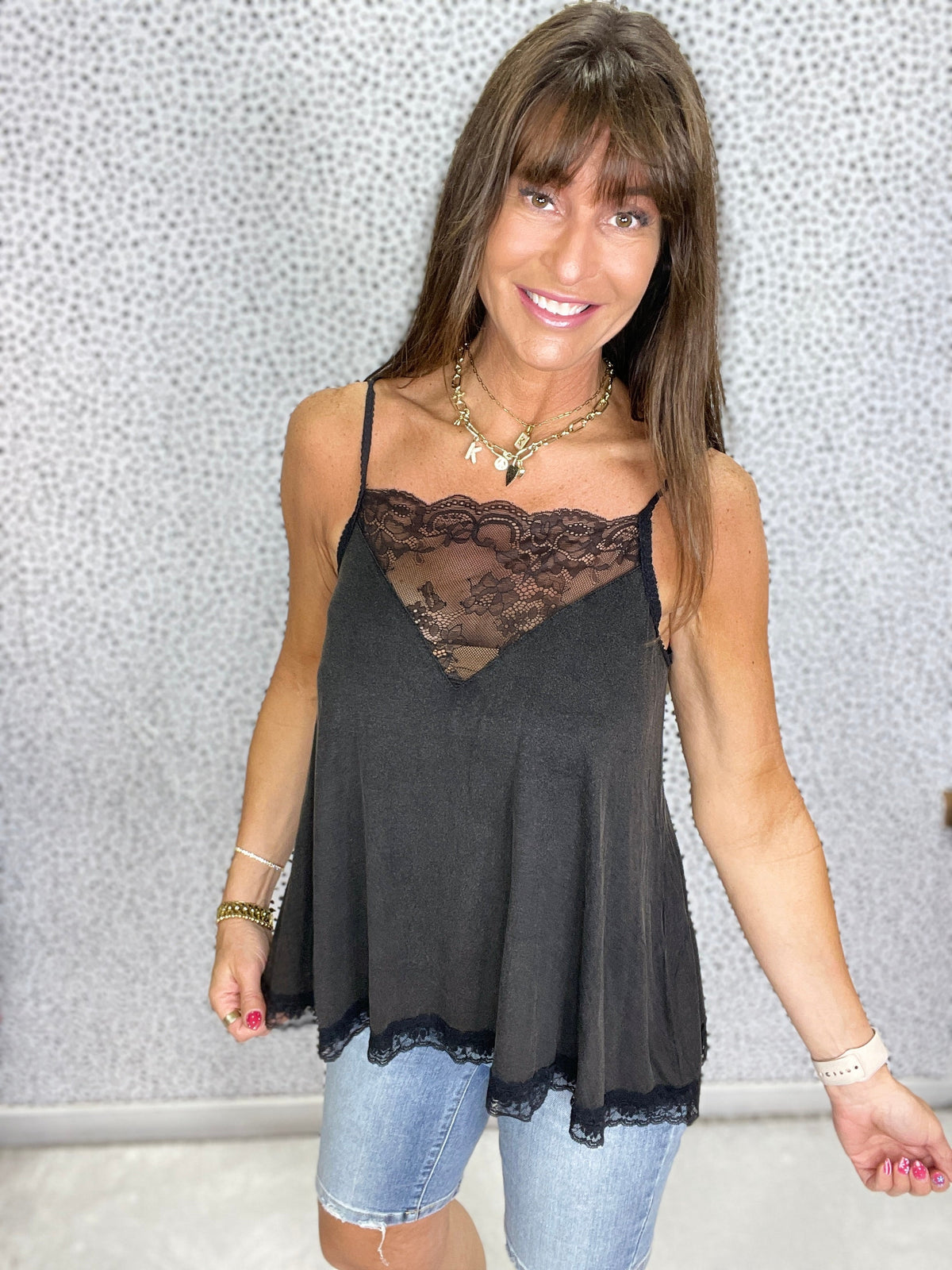 Pol Luna Lace-Trim Camisole in 2 Colors