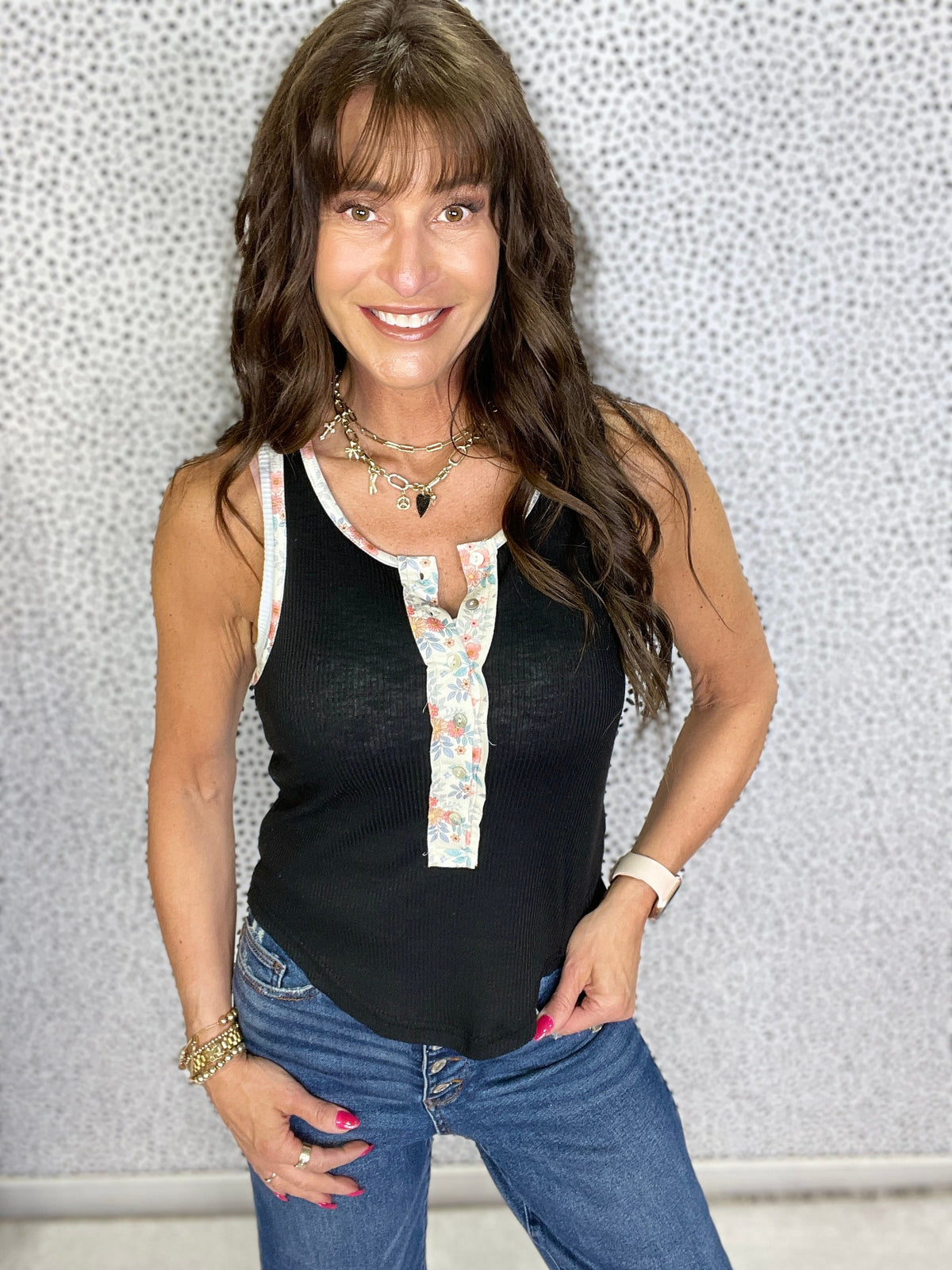Pol Garden Stroll Tank Top In 3 Colors