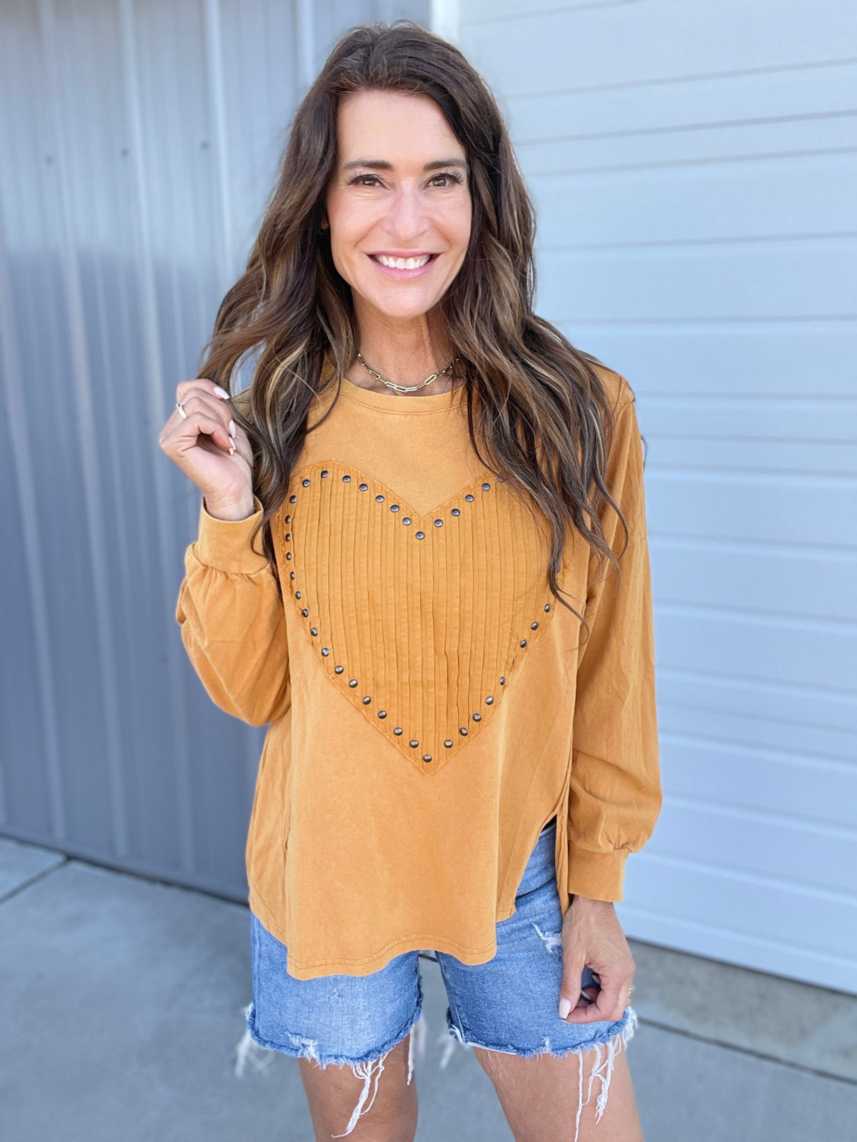 Heart's Desire Terry Pullover Top In 3 Colors: Camel, Ecru, Mauve, *Final Sale*