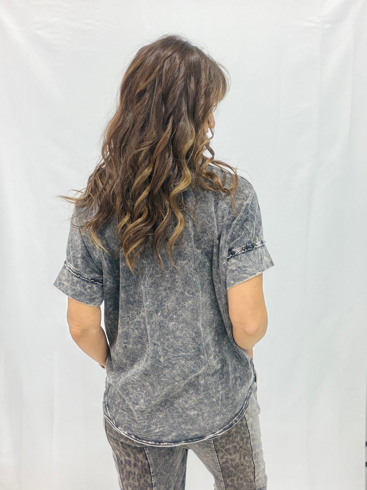 Stonewash Relaxed Collared Pocket Top in 4 Colors