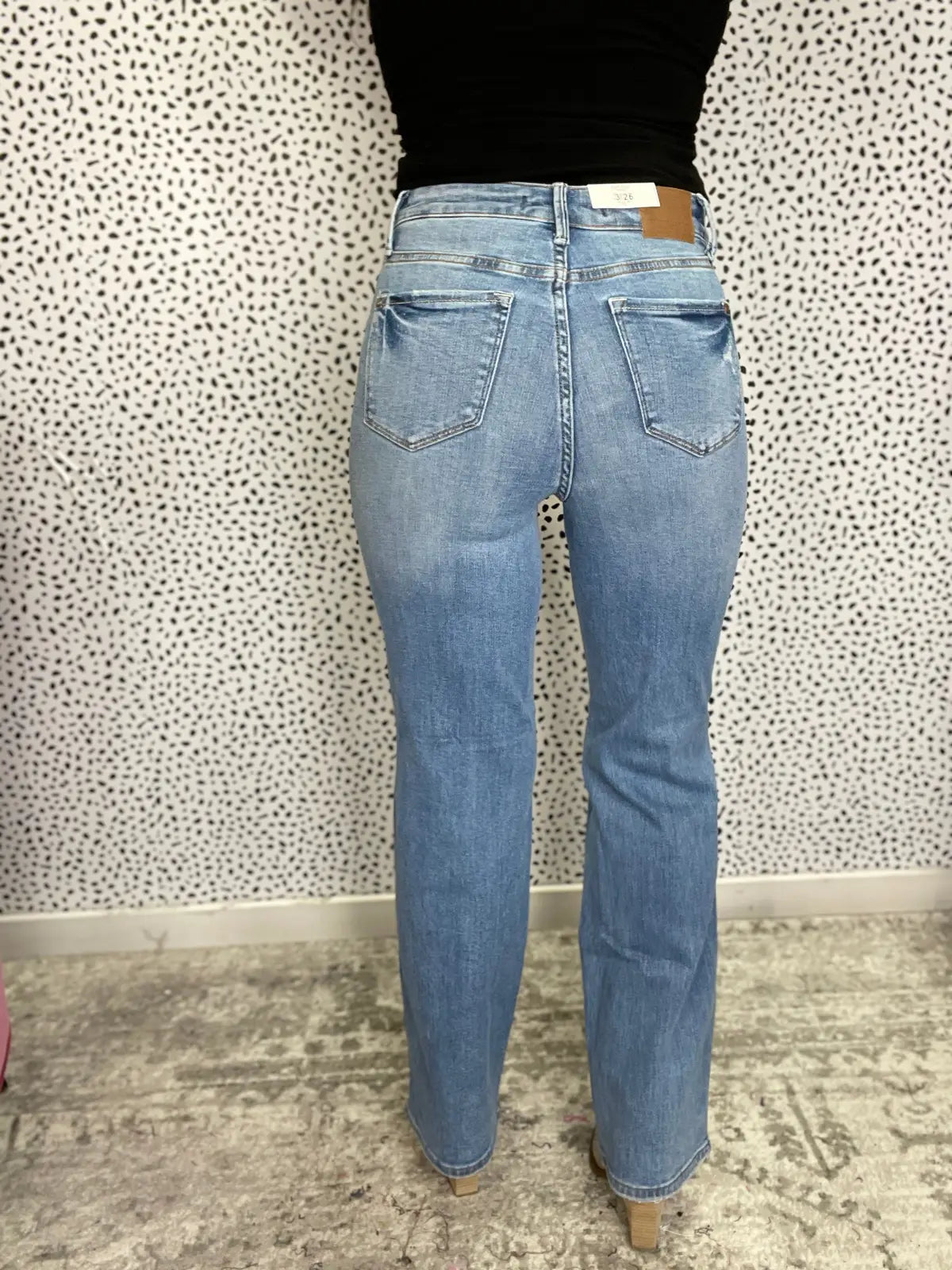 Judy Blue Tummy Control HIgh Rise Bardot Straight Leg Jean 785