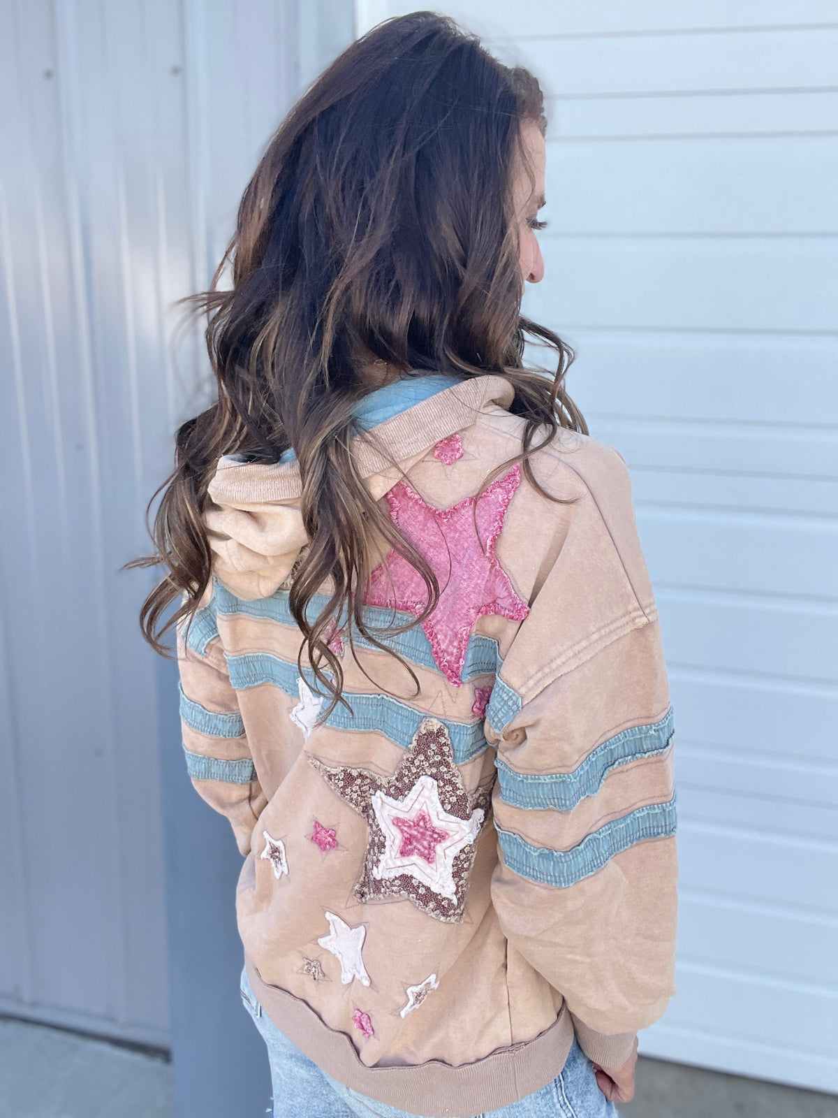 Oli & Hali Stellar Vibes Mineral Washed Hoodie In 2 Colors: Mocha, Dark Brown *Final Sale*