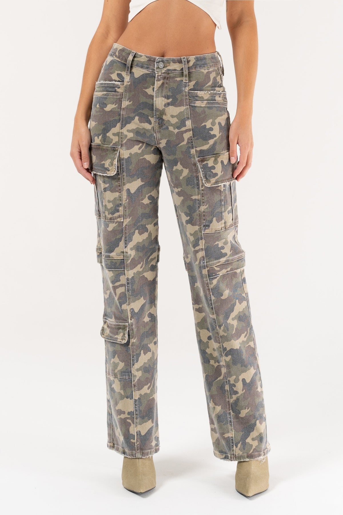 Hidden Camo Straight Leg Cargo Jeans