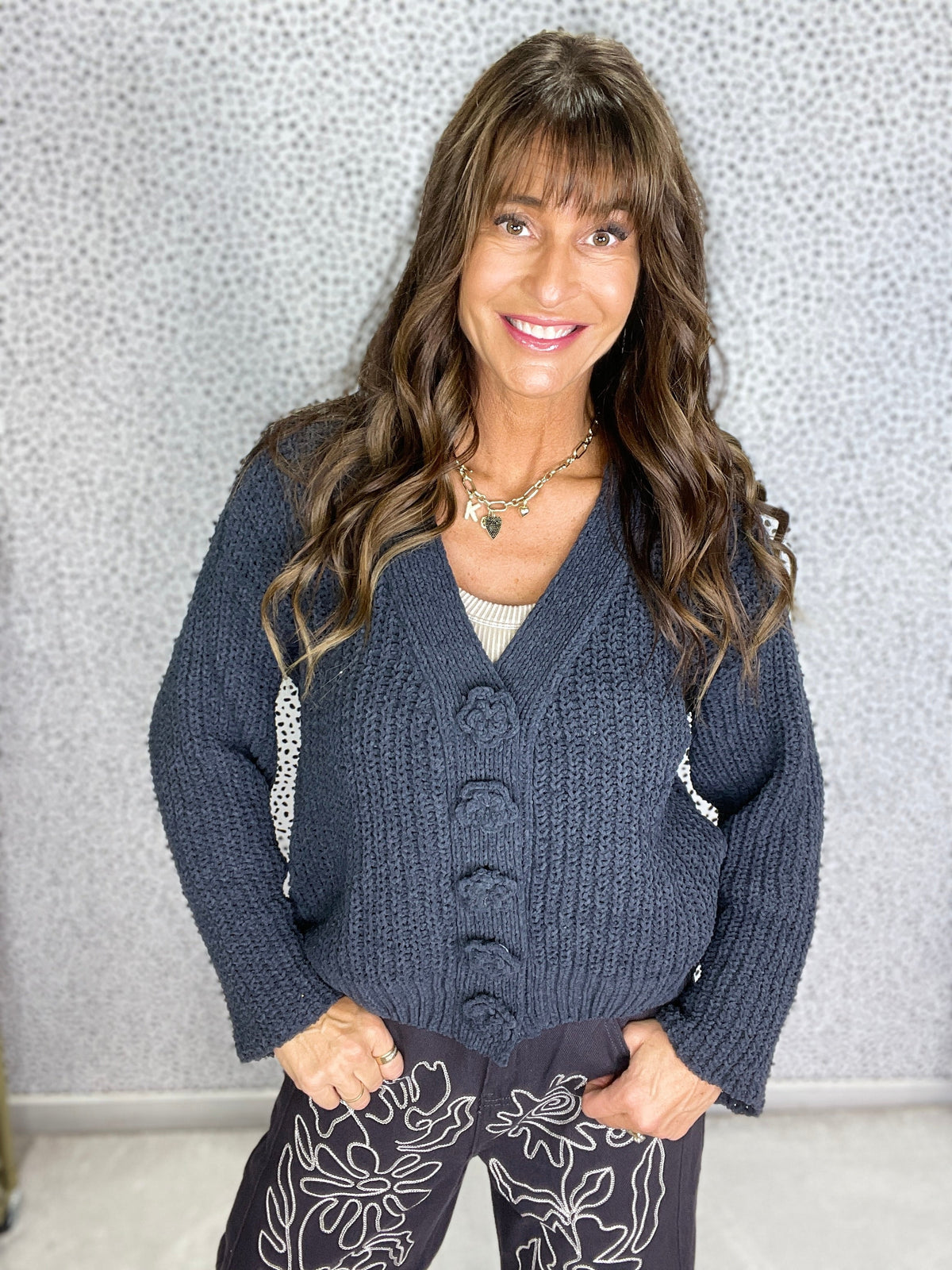 Rosewood Knit Button Cardigan in 4 Colors
