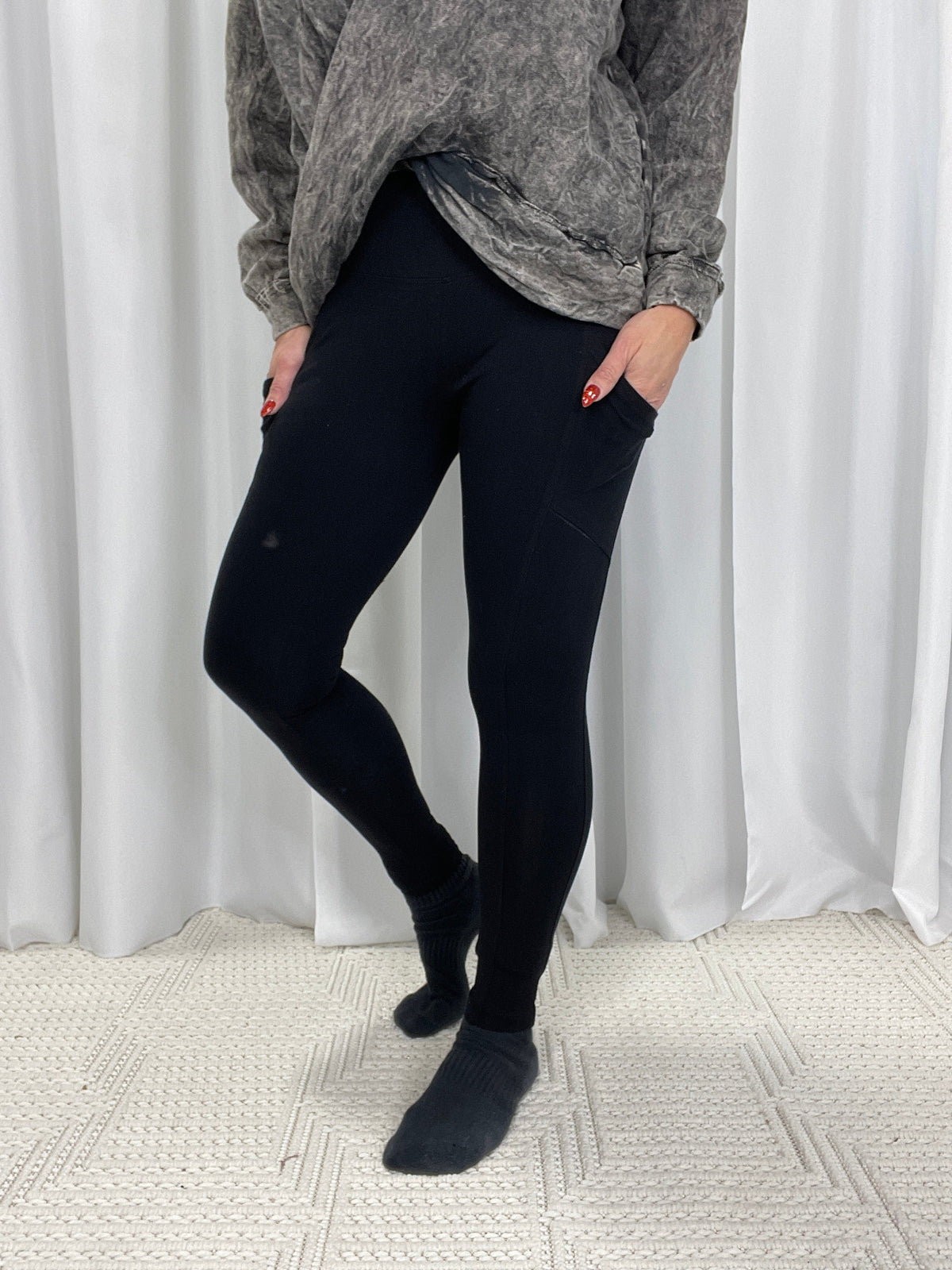 Love Of My Life Side Pocket Leggings in Black *Final Sale*