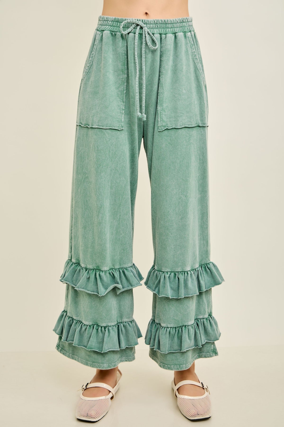 Ruffle Me Right Double Ruffle Pants In 2 Colors