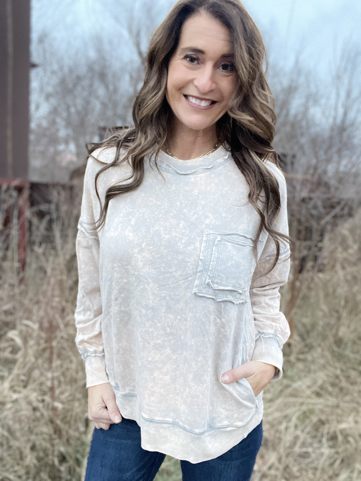Frosted Details Casual Pullover Crewneck 3.0 In 6 Colors *Final Sale*