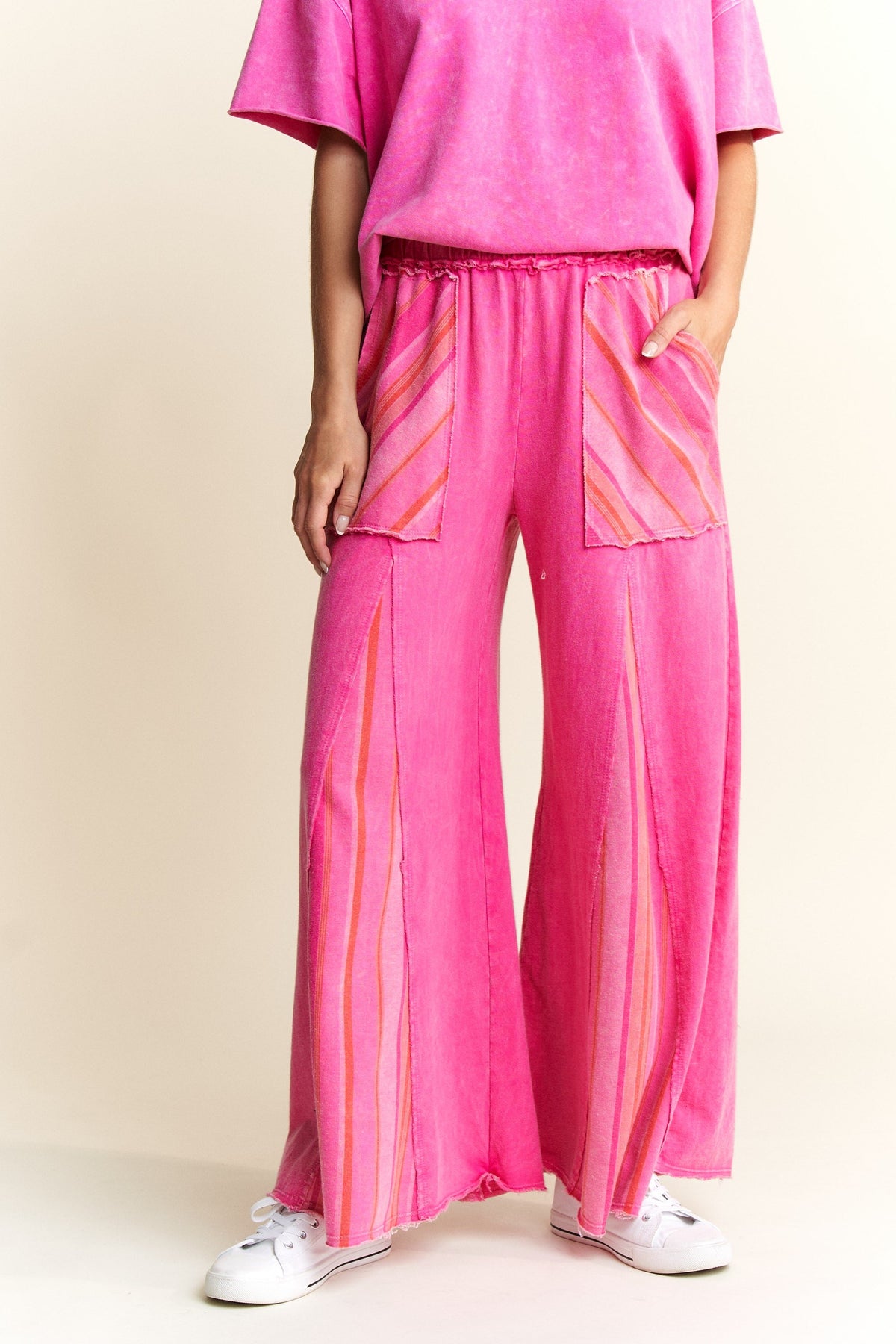 Take A Walk With Me Stripe Detail Flare Pants In 3 Colors *Final Sale*