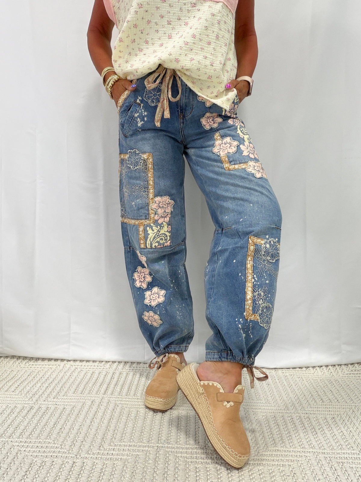 Oli & Hali Garden Luxe Drawstring Waist Jeans