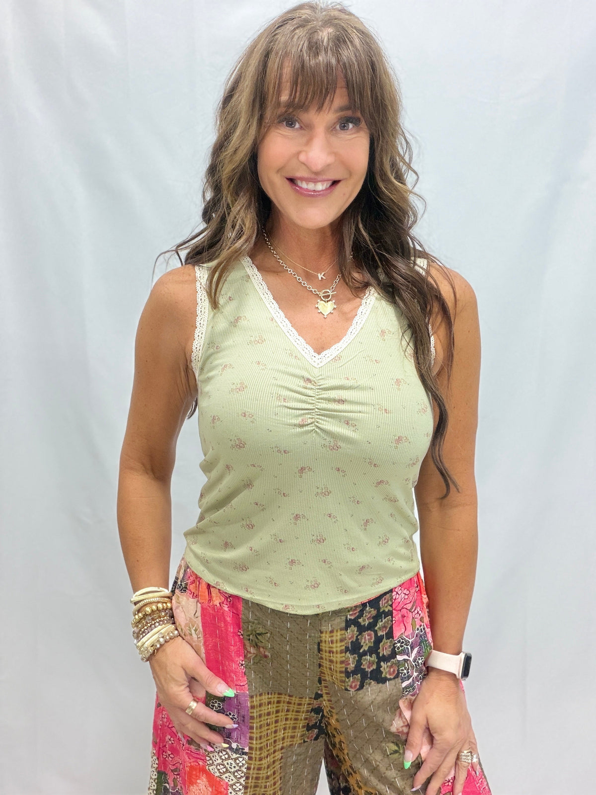 POL Petite Petals Sleeveless Top In 2 Colors