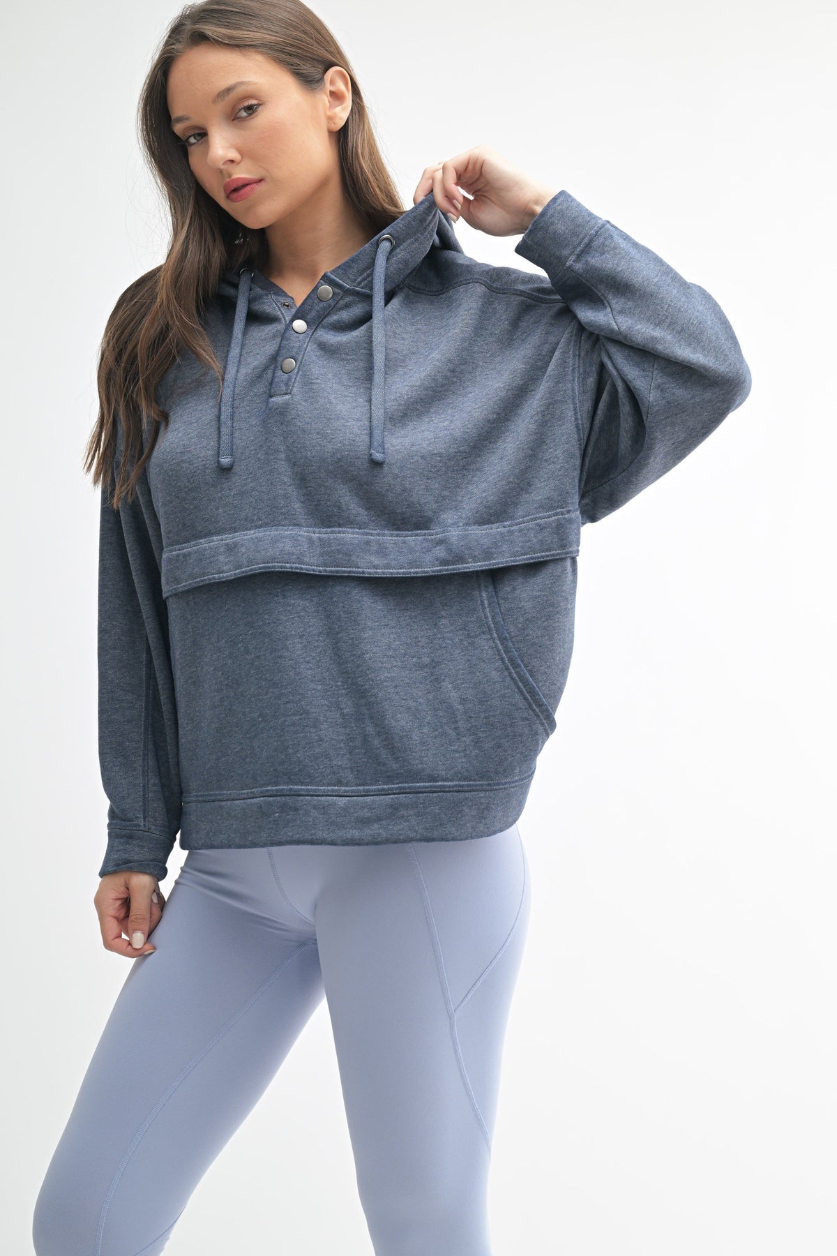 See You Soon Drift Burnout Fleece Hoodie In Blue *Final Sale*