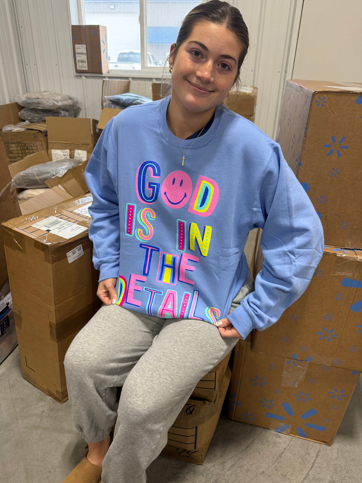 God Is In The Details Crewneck Sweatshirt