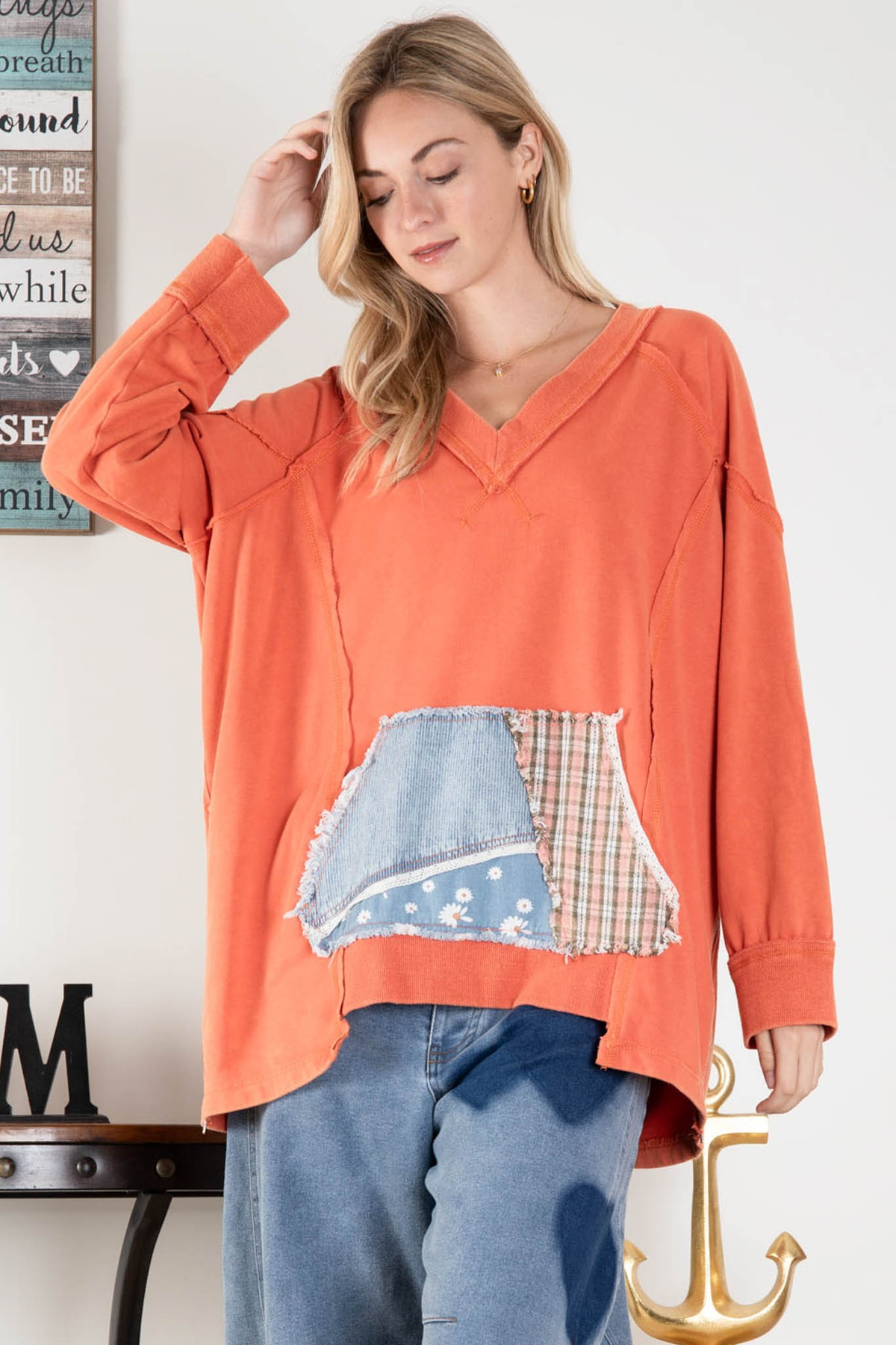Always True Mineral Washed V-Neck Top In 2 Colors *Final Sale*