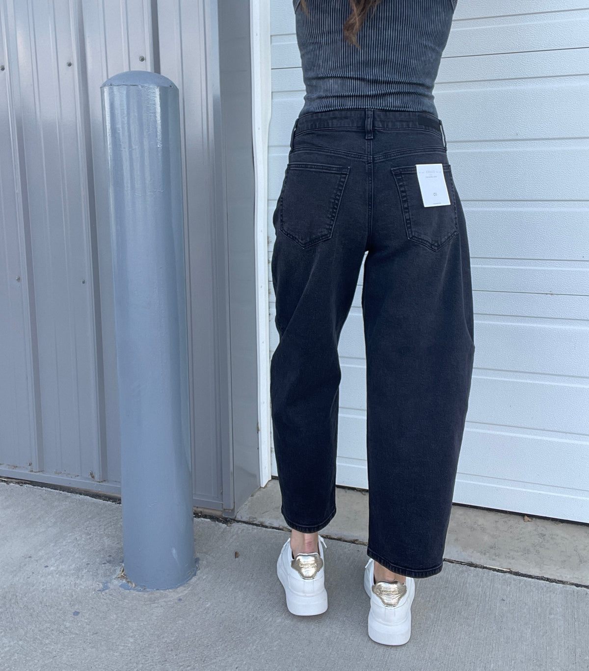 Samantha Barrel Leg Jeans 9BR In Black