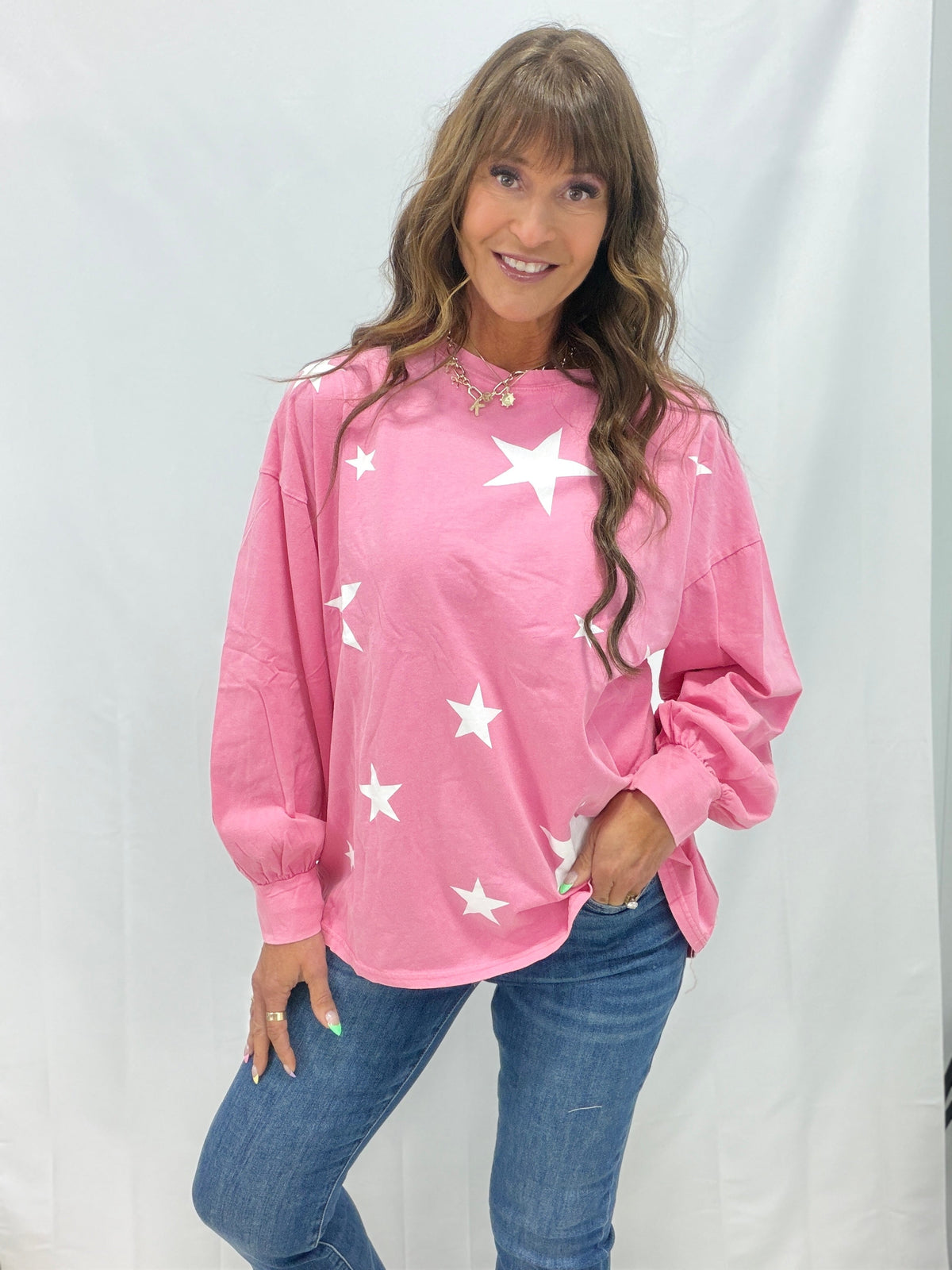 Sweet Star Mineral Washed Top In 2 Colors