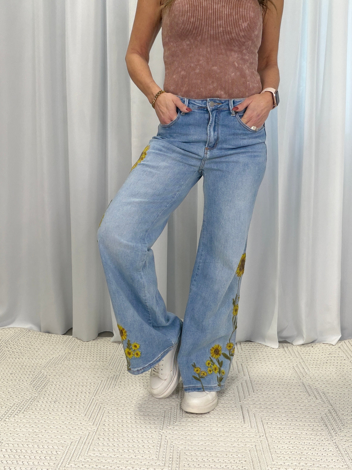 Sunshine Bloom Denim Jeans